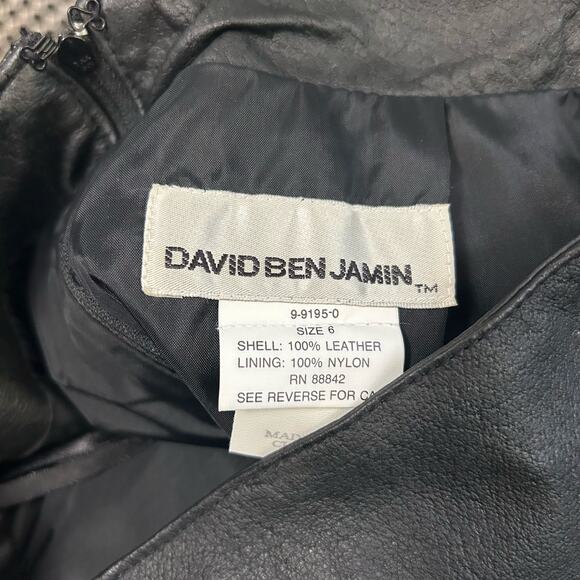 Vintage Black Leather Pencil Skirt 1980s 80s Rock Chic Office Siren Dark - Picture 9 of 9